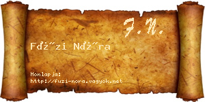 Füzi Nóra névjegykártya