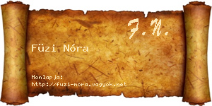 Füzi Nóra névjegykártya